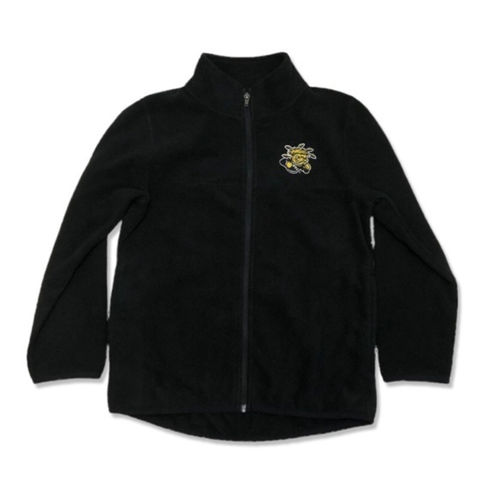 NWOT Boys Wichita State Shockers Black Embroidered Fleece Zip Up Jacket New WSU